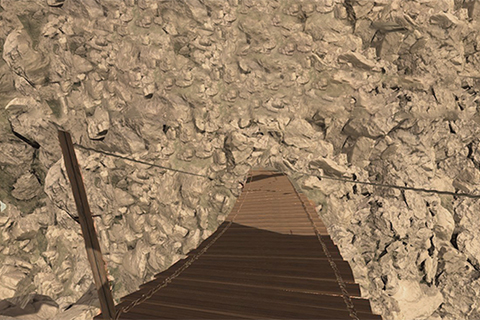 Stress Generator, rickety wooden bridge